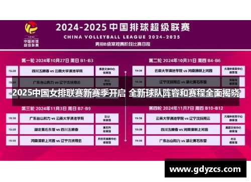 2025中国女排联赛新赛季开启 全新球队阵容和赛程全面揭晓 2025中国女排联赛新赛季开启 全新球队阵容和赛程全面揭晓