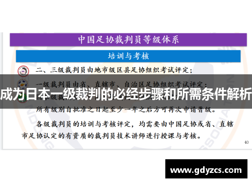 成为日本一级裁判的必经步骤和所需条件解析 成为日本一级裁判的必经步骤和所需条件解析