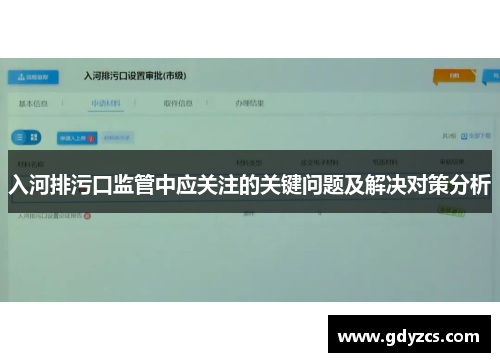 入河排污口监管中应关注的关键问题及解决对策分析
